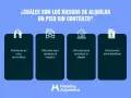 Riesgos de alquilar sin contrato: problemas de conflicto, desalojo difícil, alquileres sin actualizar e infracciones administrativas. No es legal alquilar habitaciones sin contrato.