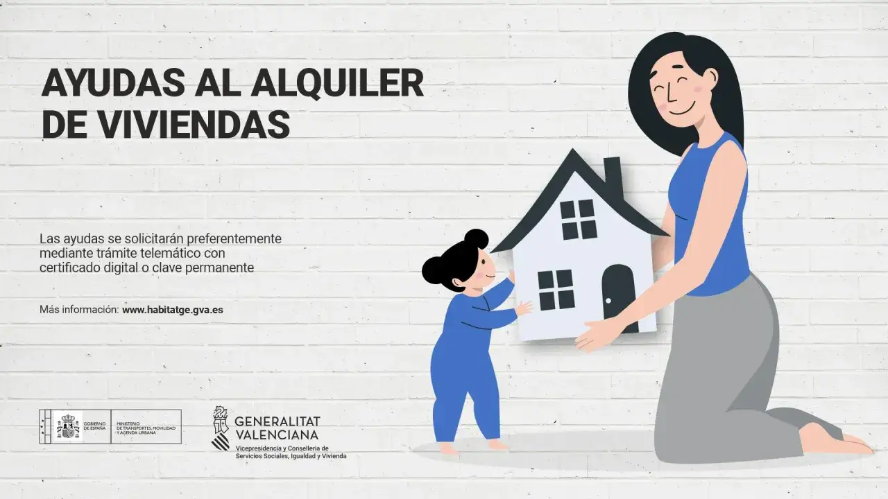 Ilustraci&oacute;n de dos mujeres y una casa, simbolizando c&oacute;mo ayudas a propietarios de viviendas en alquiler.