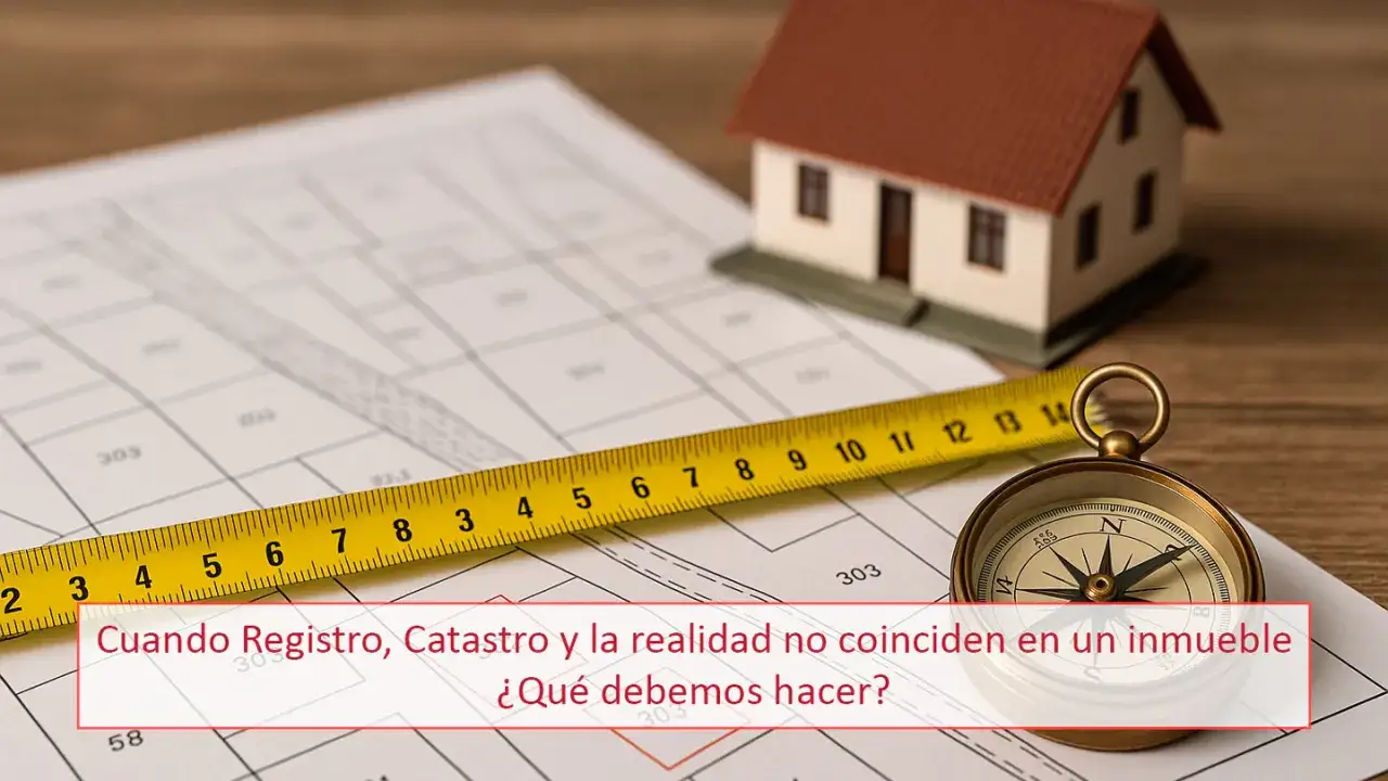 Plano de una vivienda, cinta m&eacute;trica y br&uacute;jula. Gu&iacute;a para saber como saber quien es el propietario de una vivienda.